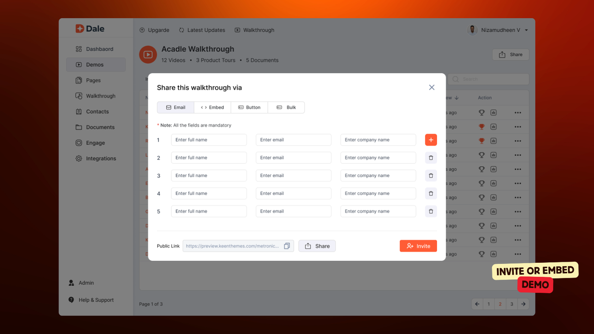 Demo sharing