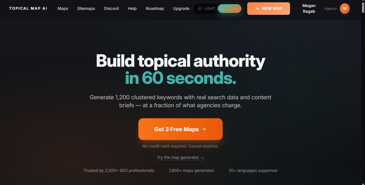 Generate your topical map in seconds