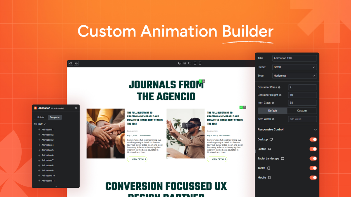 Fine-tune motion with the custom builder