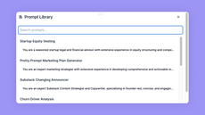 Save your prompts for later thumbnail