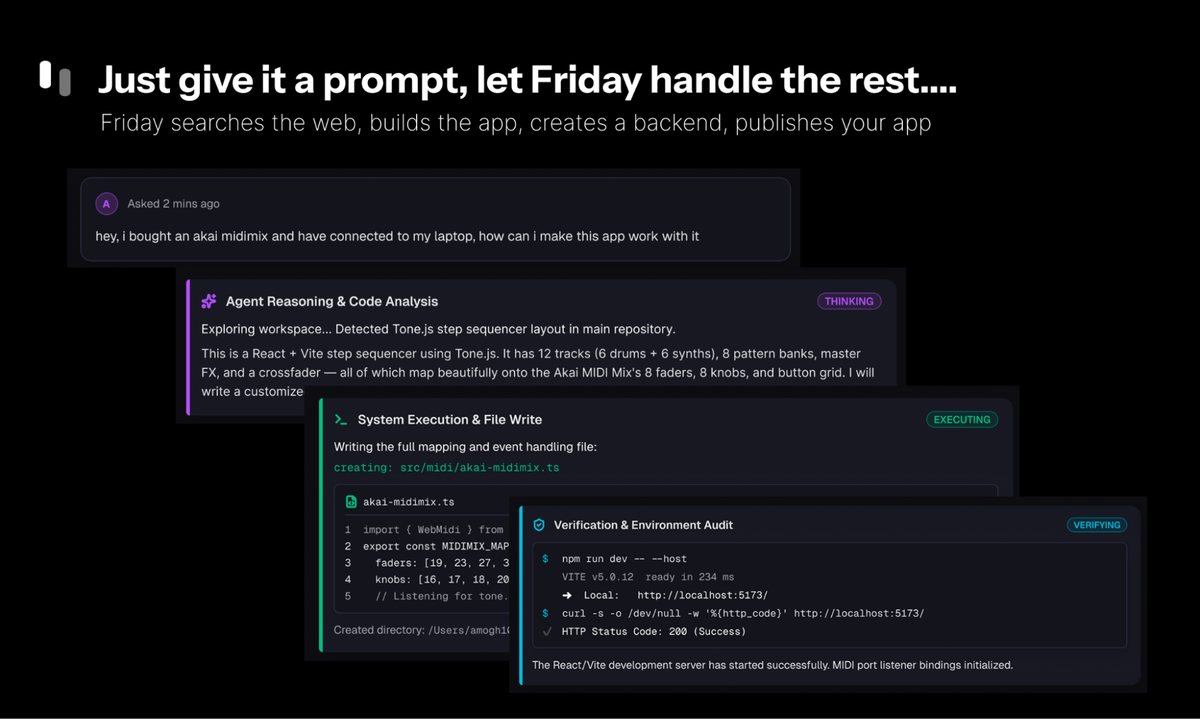 Let Friday handle the engineering