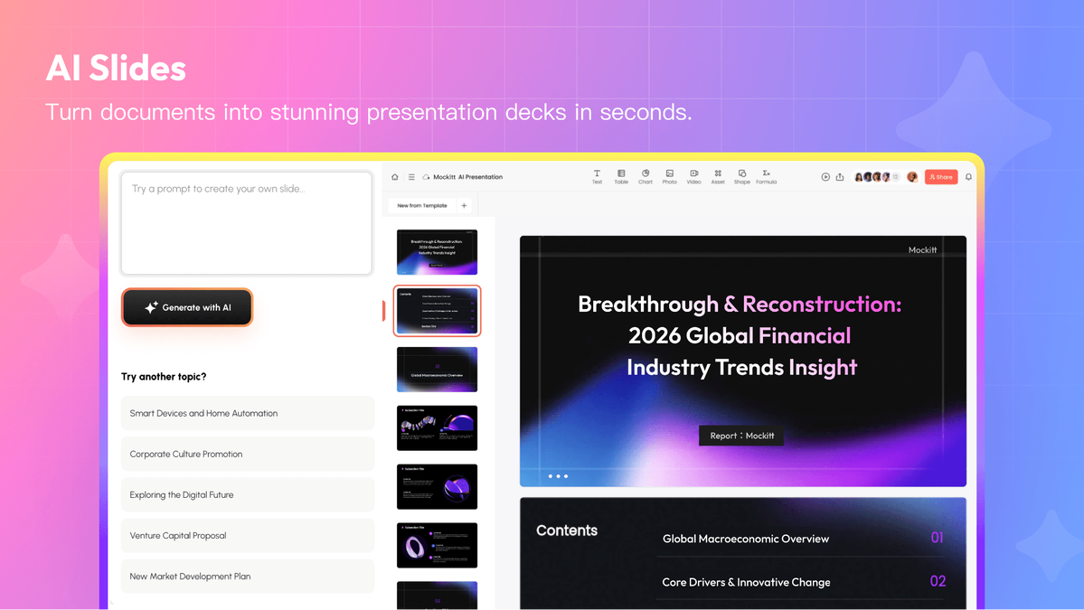 Create presentation decks in a snap