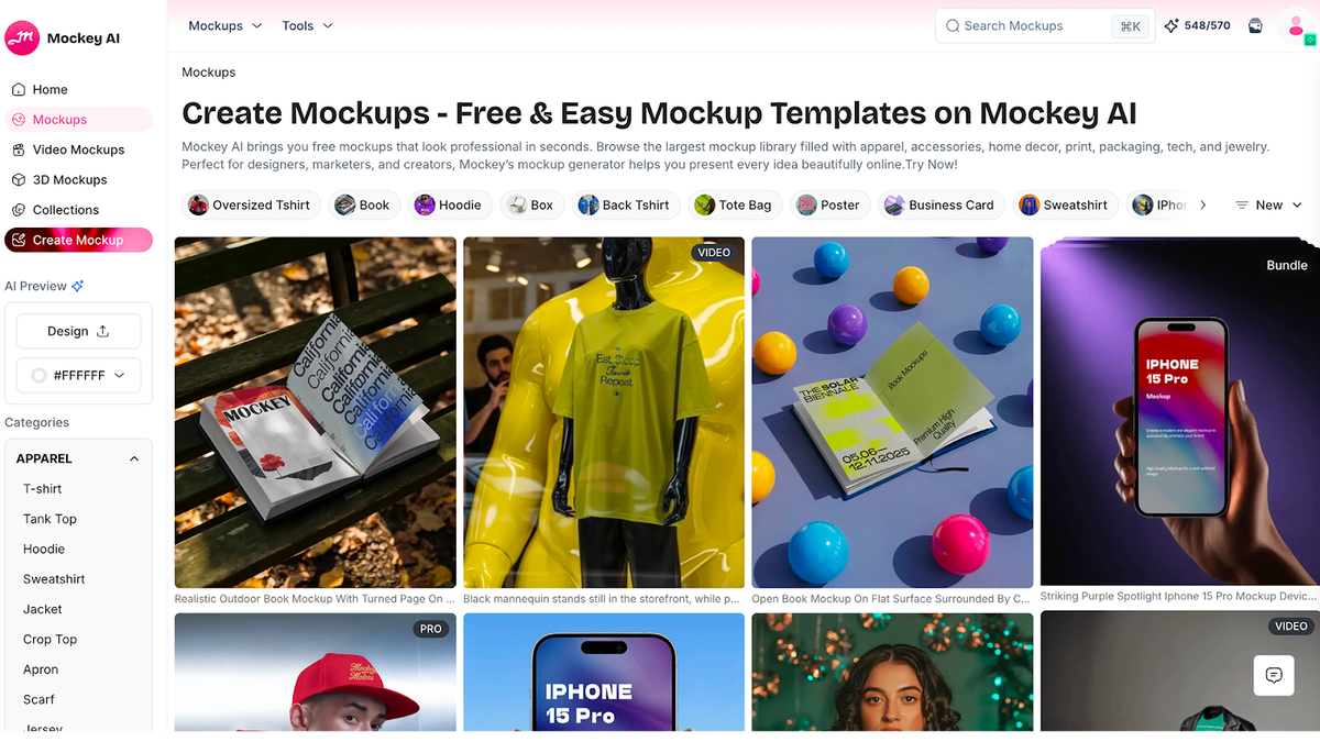 Mockup templates