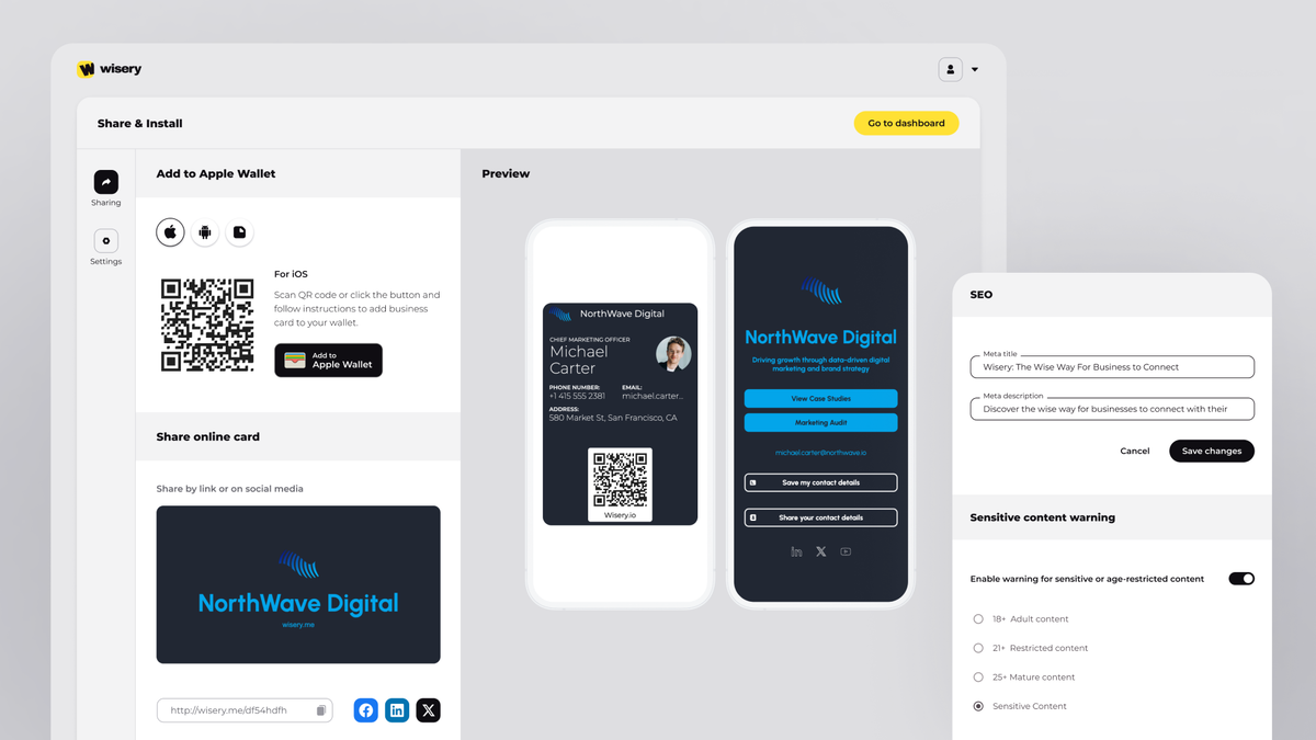 Card share installation