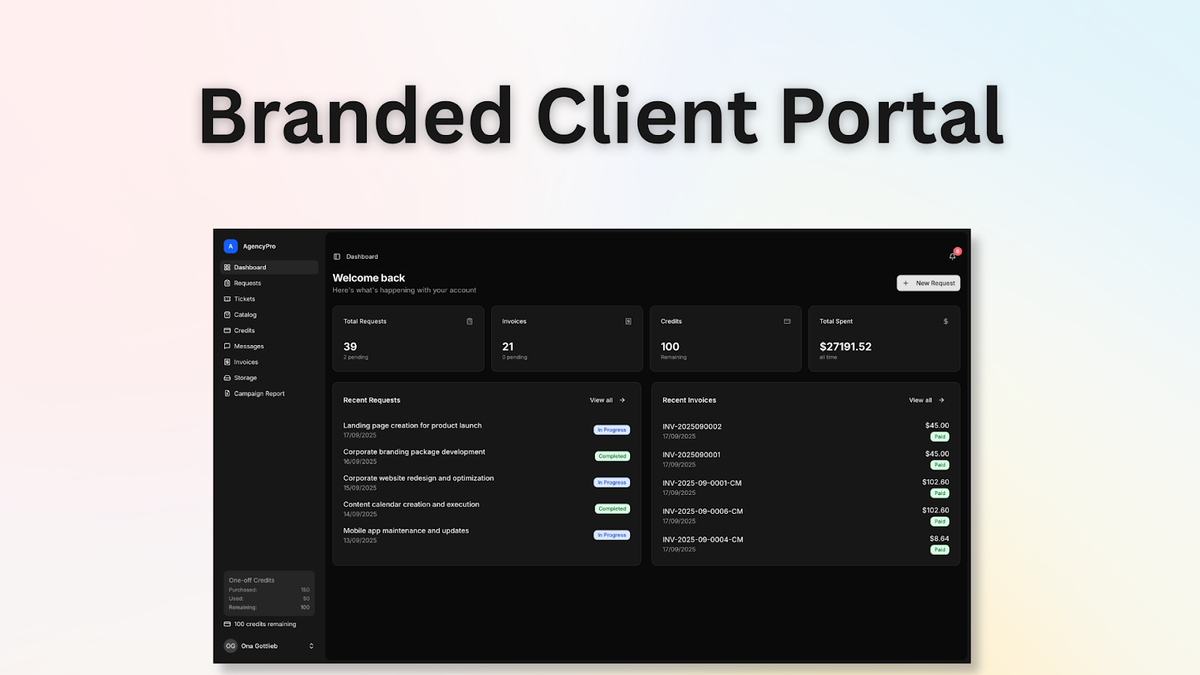 Build a branded client portal