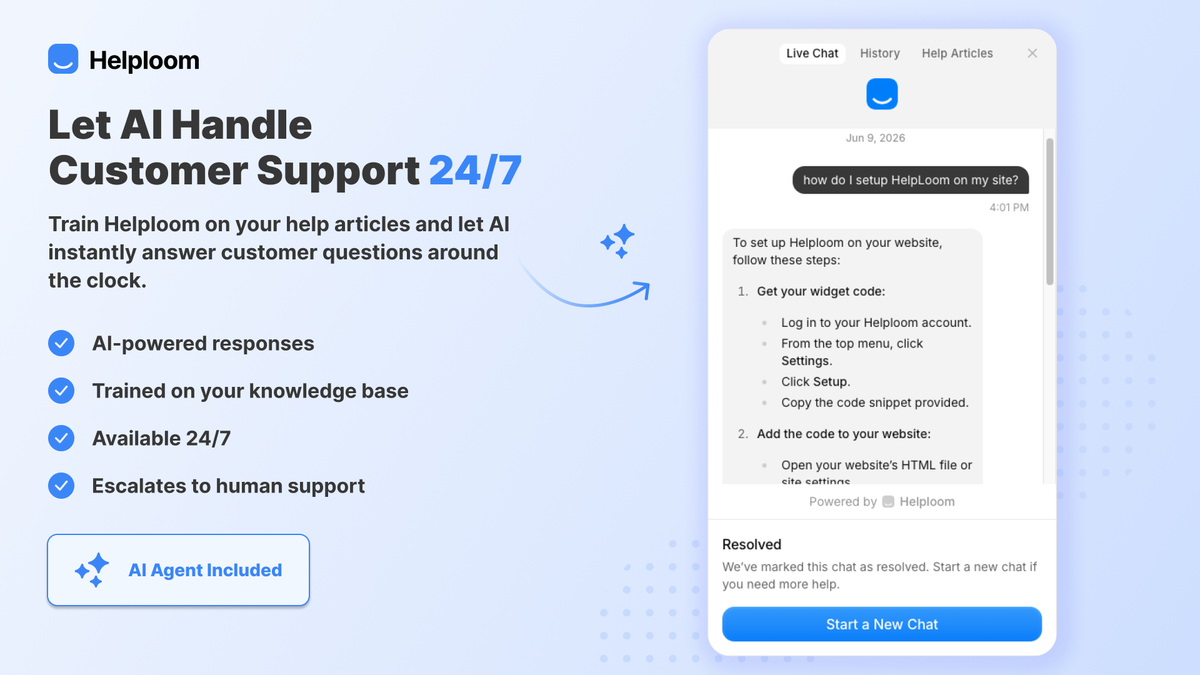 AI agent answers in chat