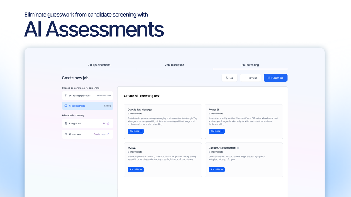 Cut through applicant noise with AI screening