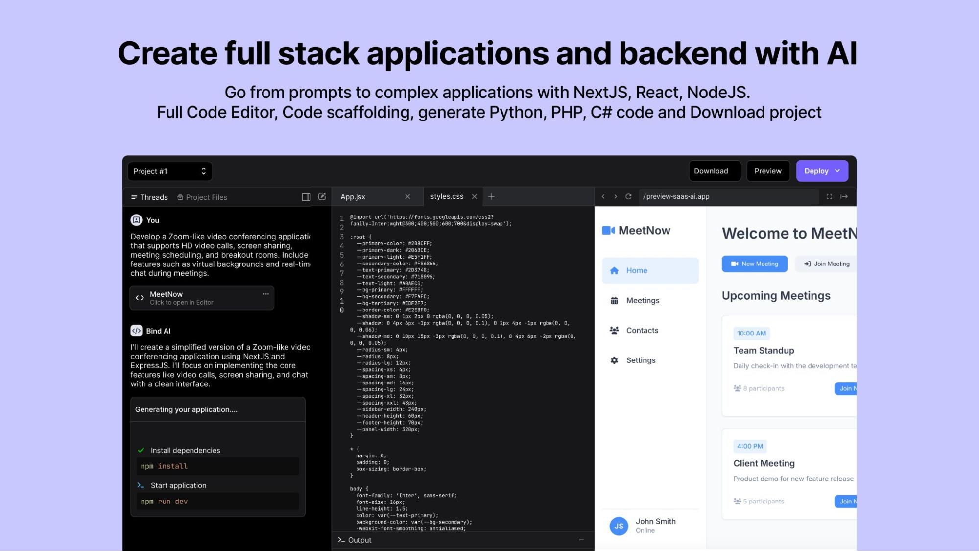 Full-stack applications