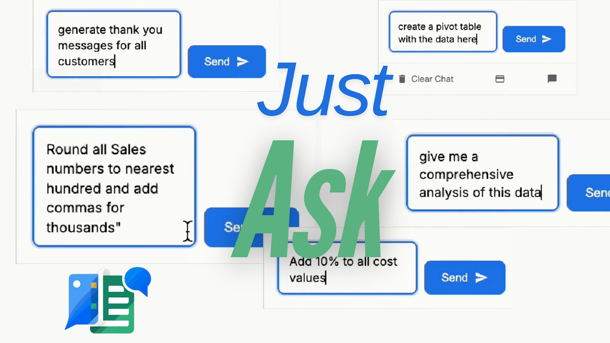 AI spreadsheet commands