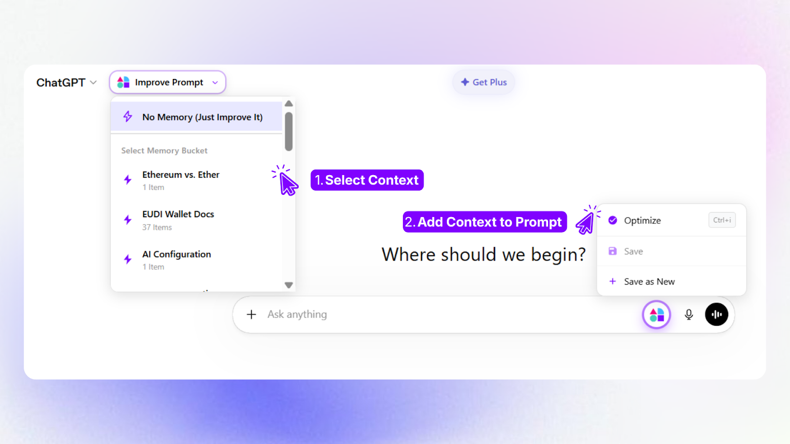 Prompt contexts