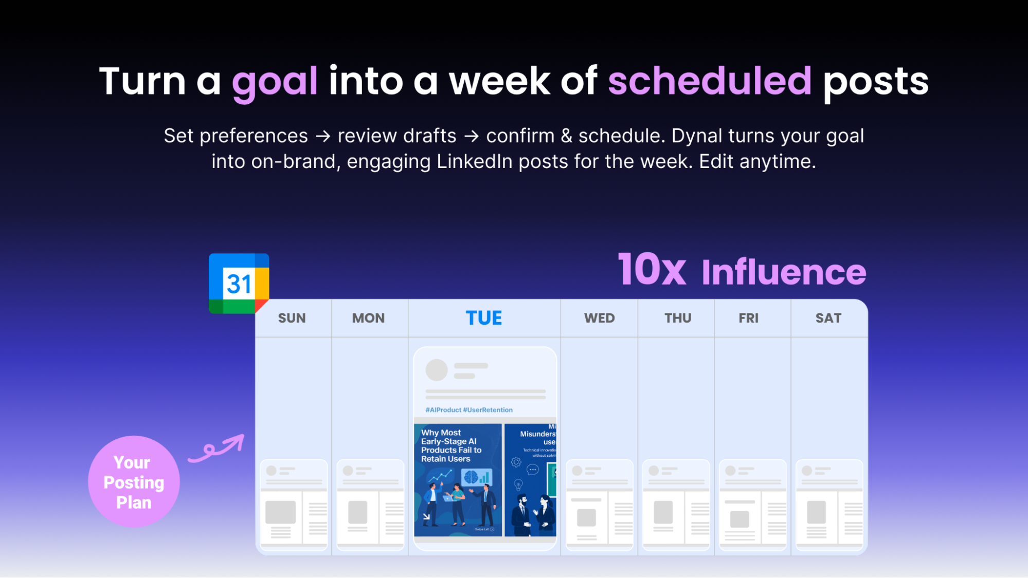 Scheduled posts