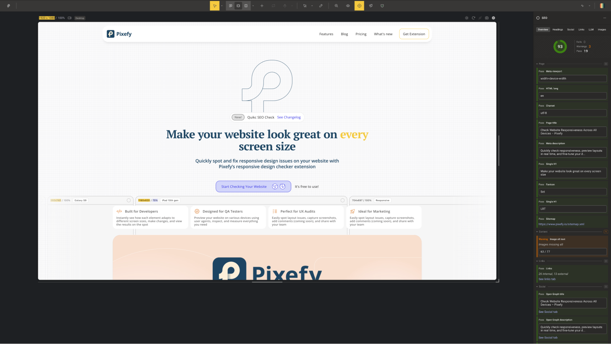 SEO checker
