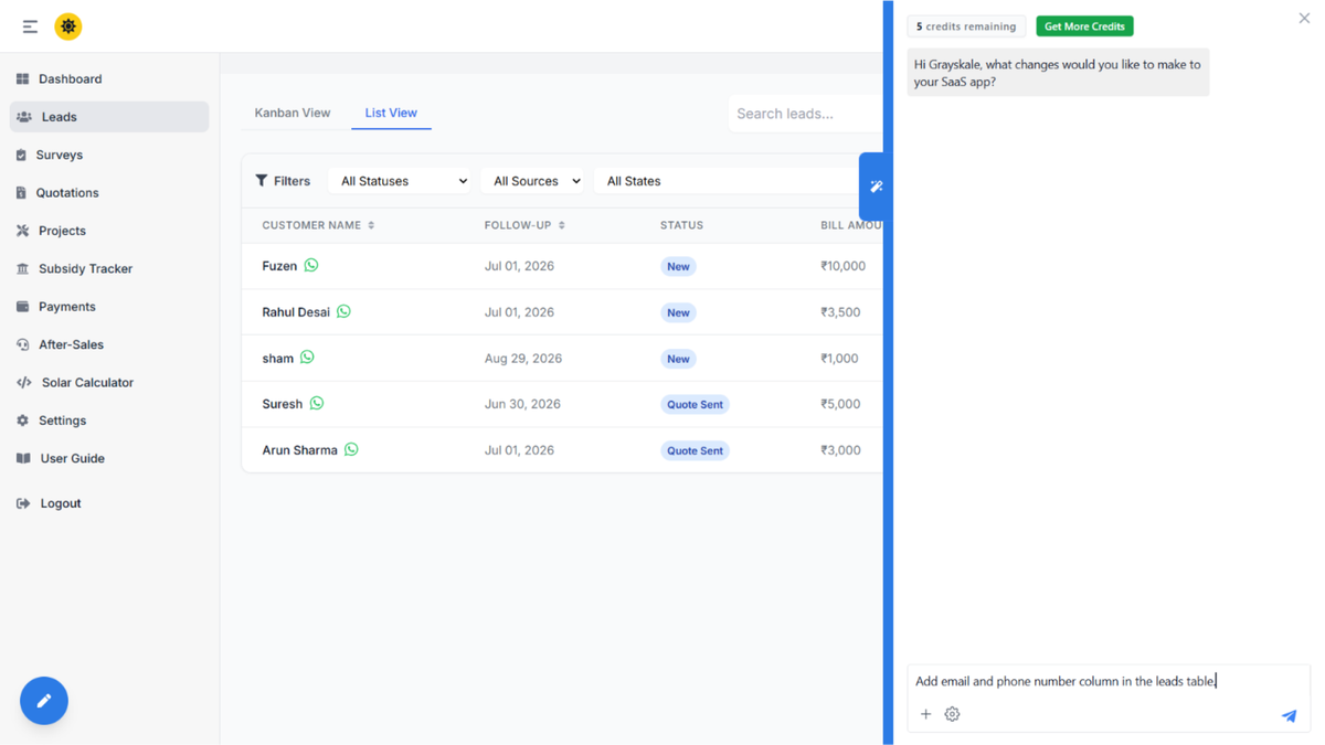 Customize an app with AI chat