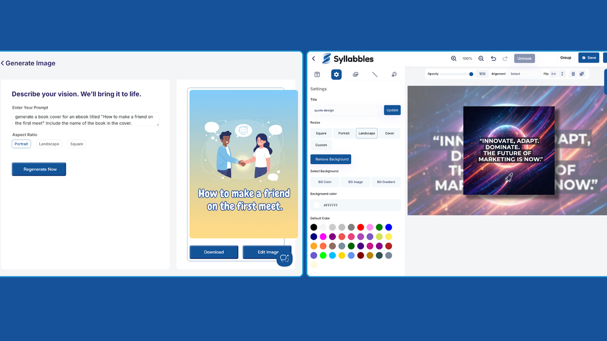 Design studio interface