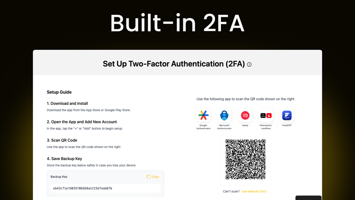 Protect your data with 2FA