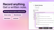 Recording and meeting transcription thumbnail