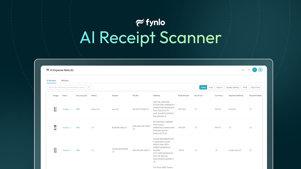 Automate expense tracking with AI