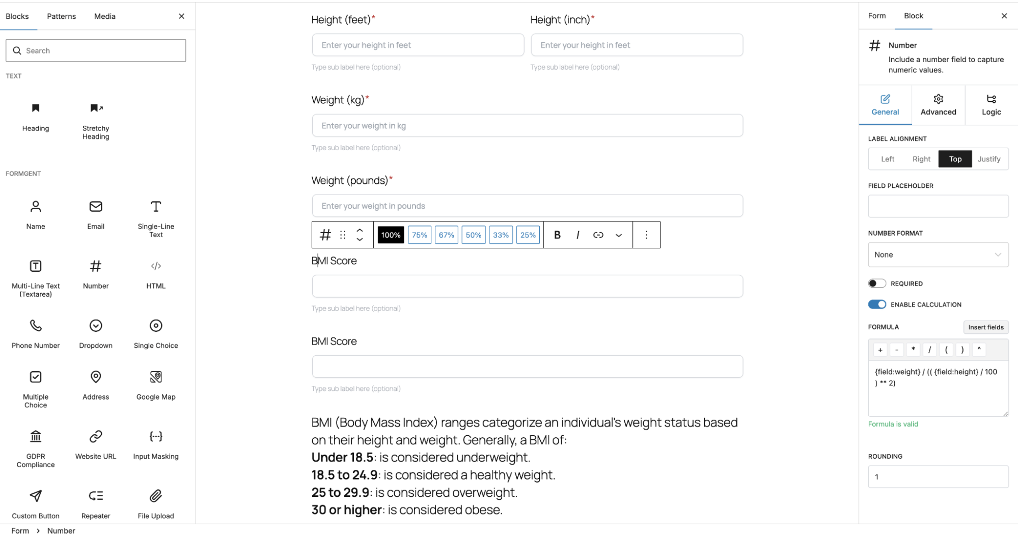 Form example