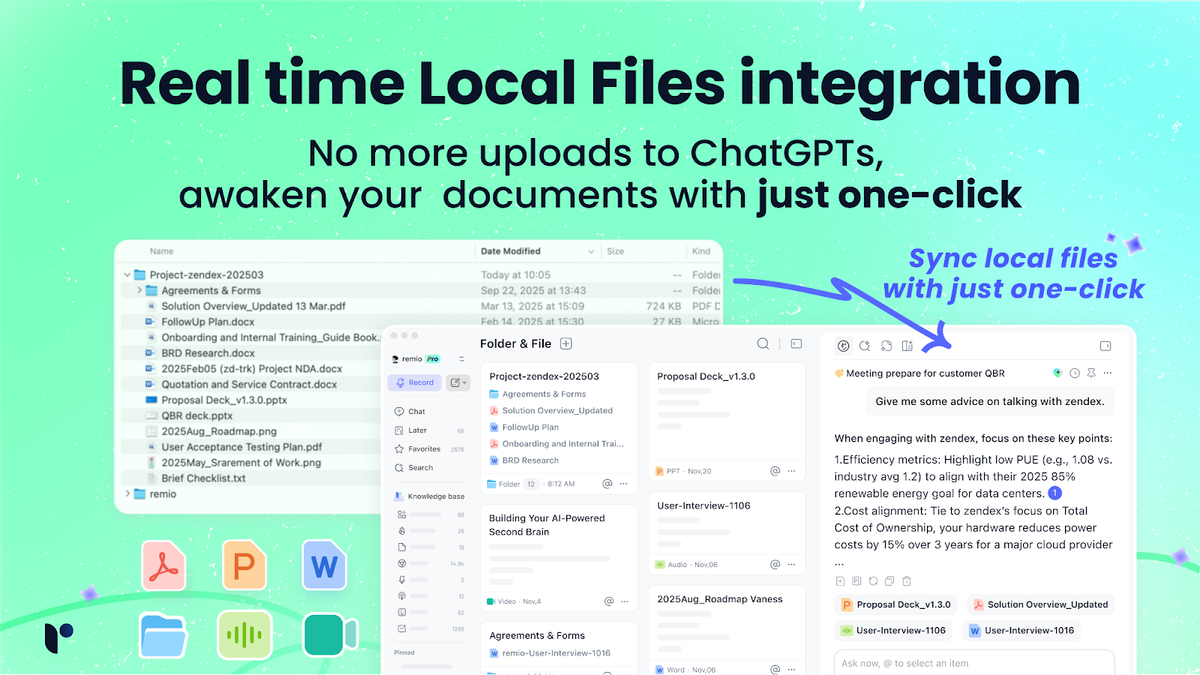 Access local files and talk to your docs