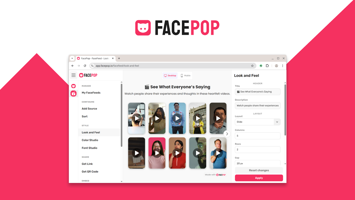 Stockpile social proof with one click