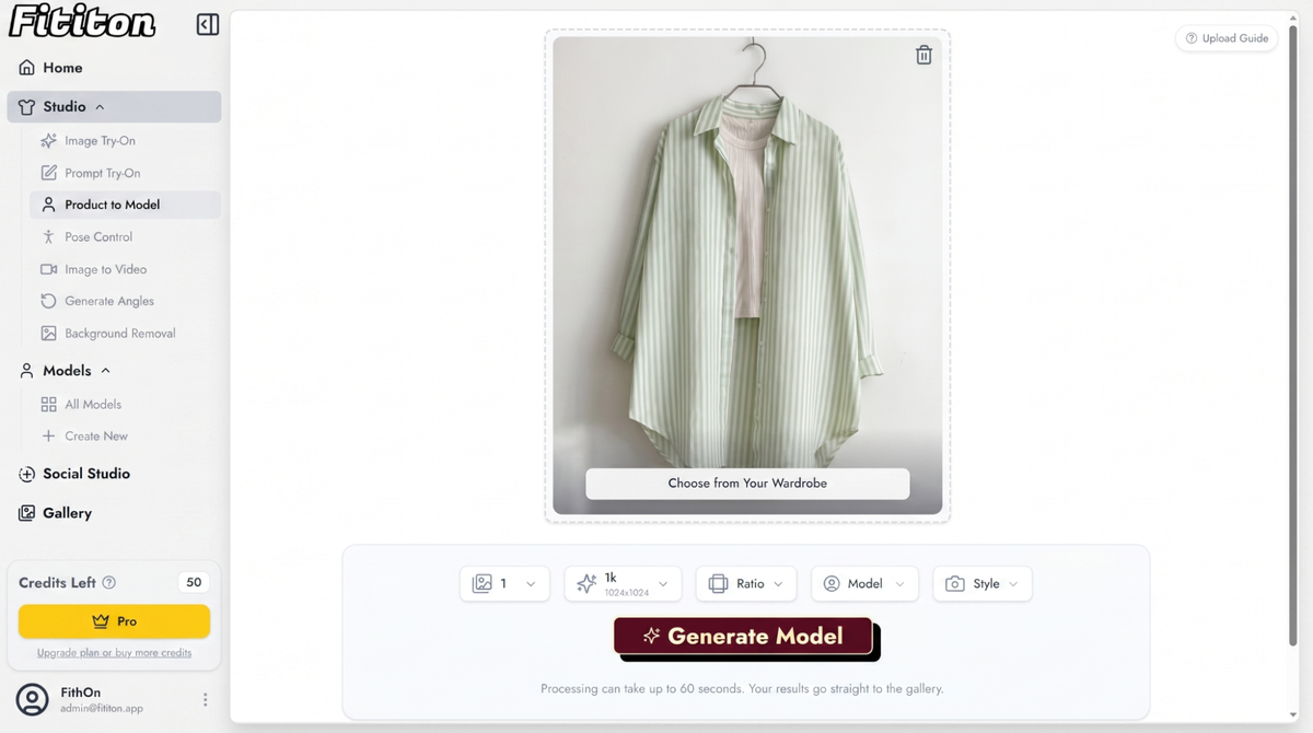 Product to model