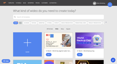 Template selection screen thumbnail