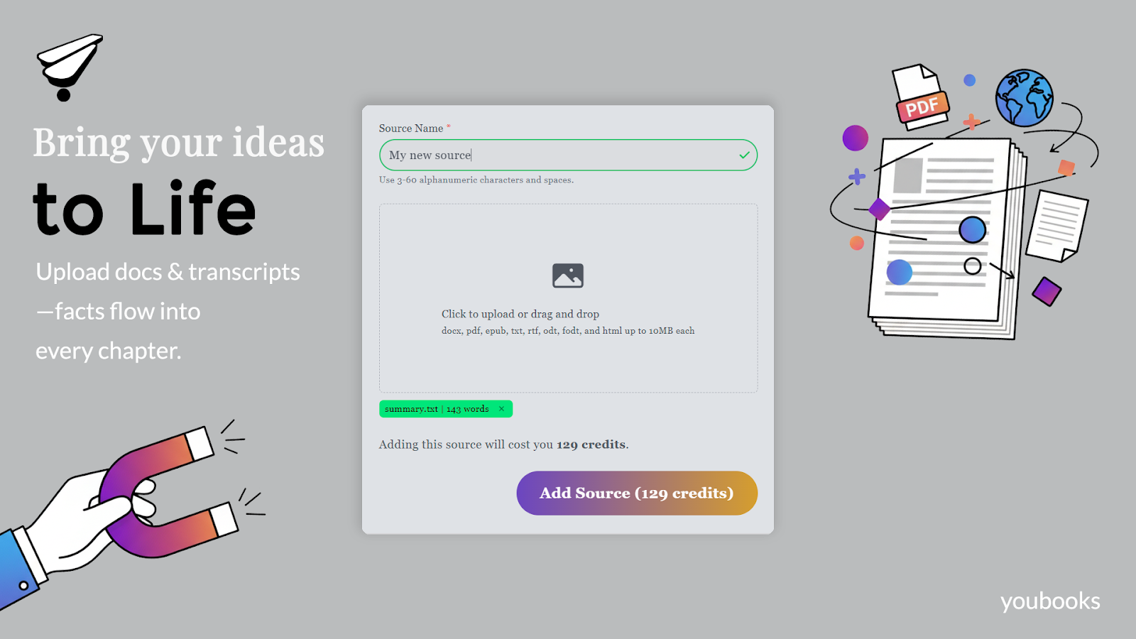 Documents and transcripts