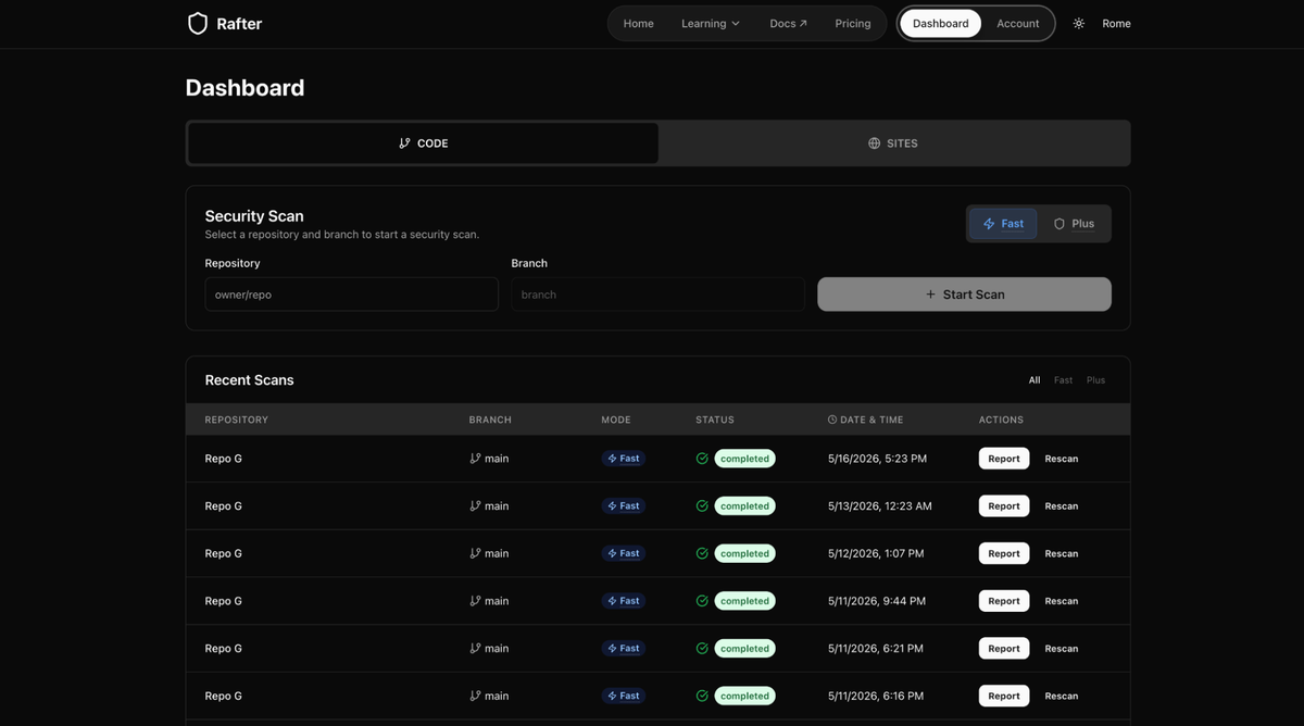 Scan your codebase in one click