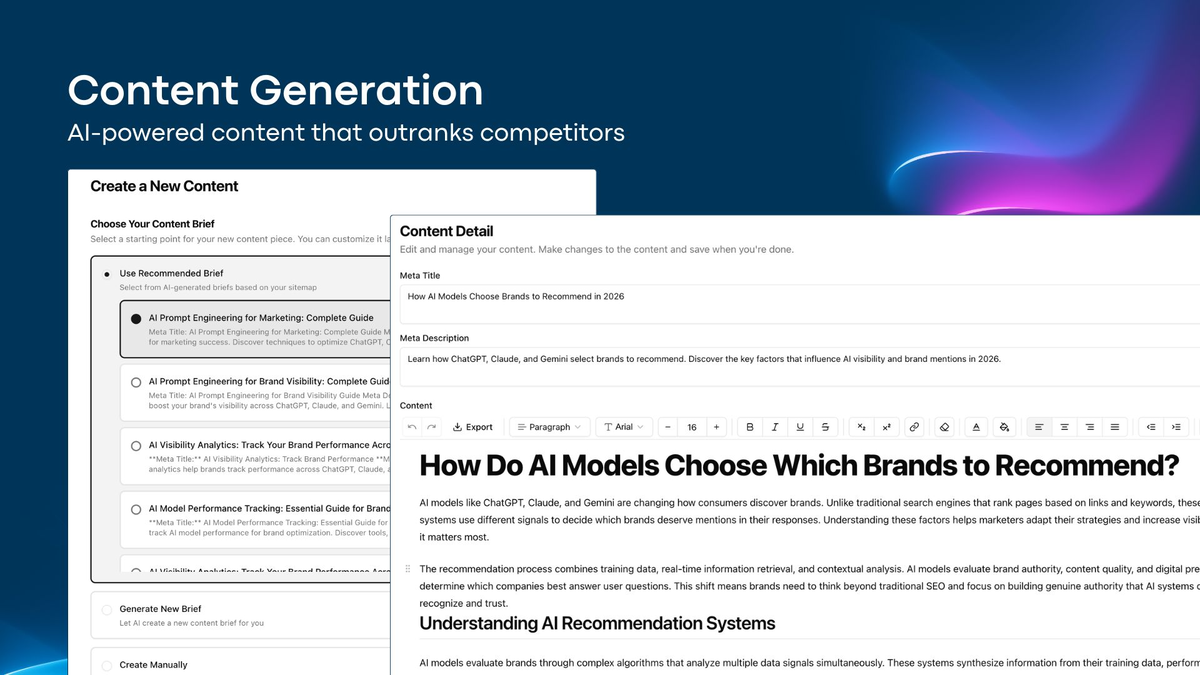 Boost visibility with AI-optimized content
