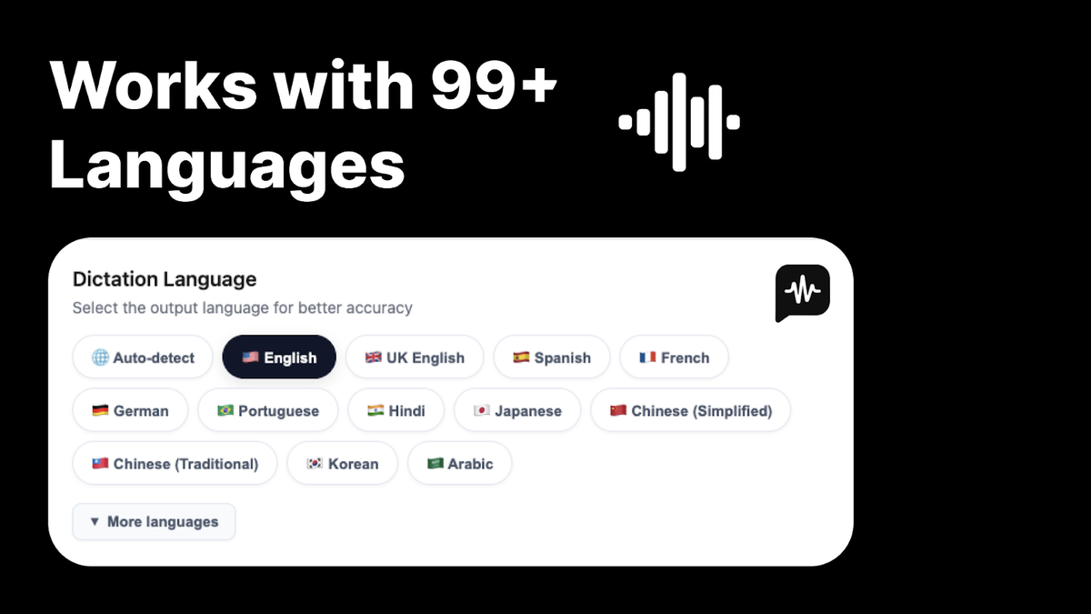 Language selection interface