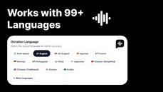 Language selection interface thumbnail
