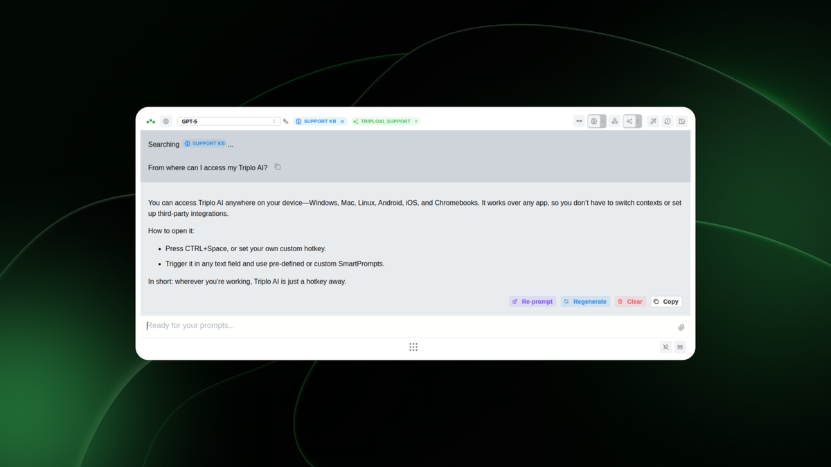 Access your AI assistant, wherever you work
