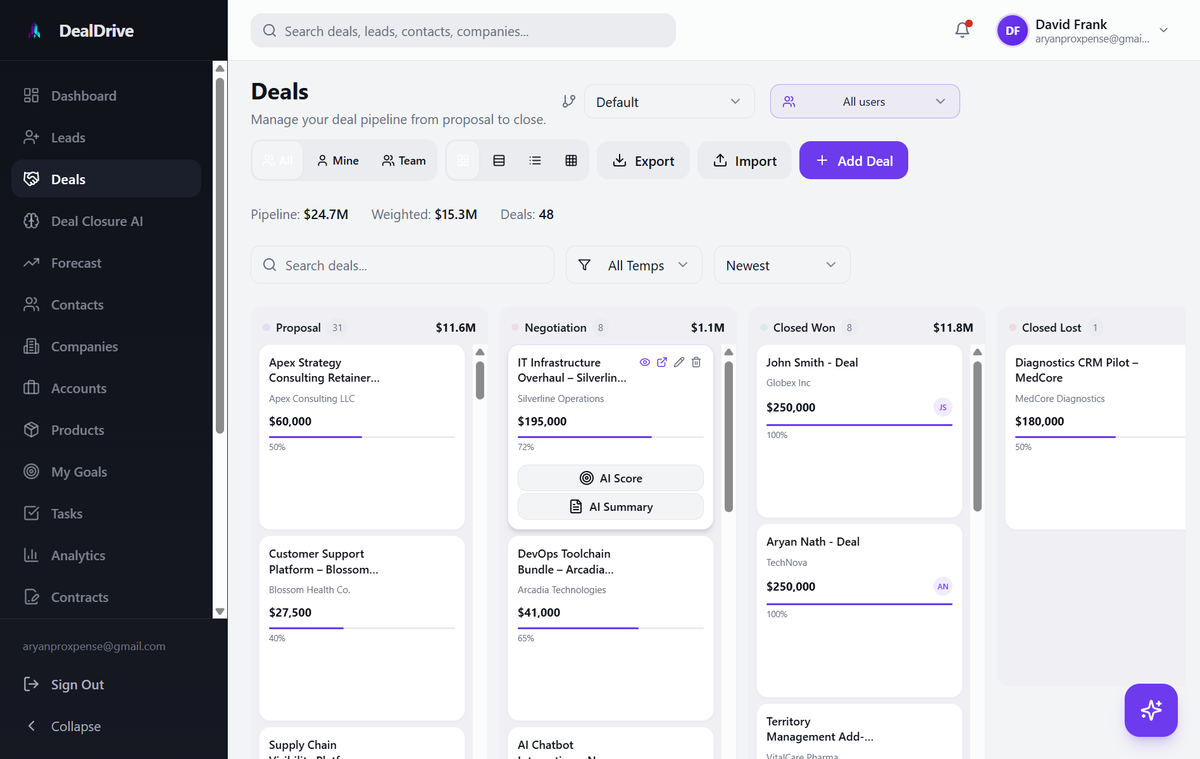 Move deals your pipeline
