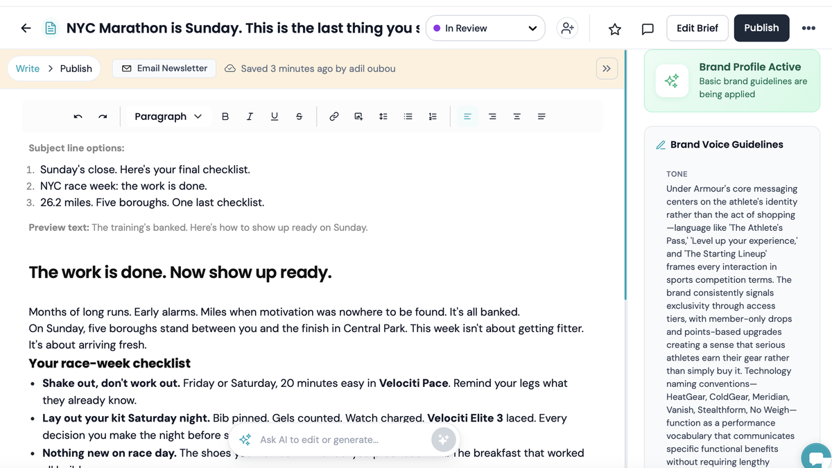 Write and refine with a smart AI editor