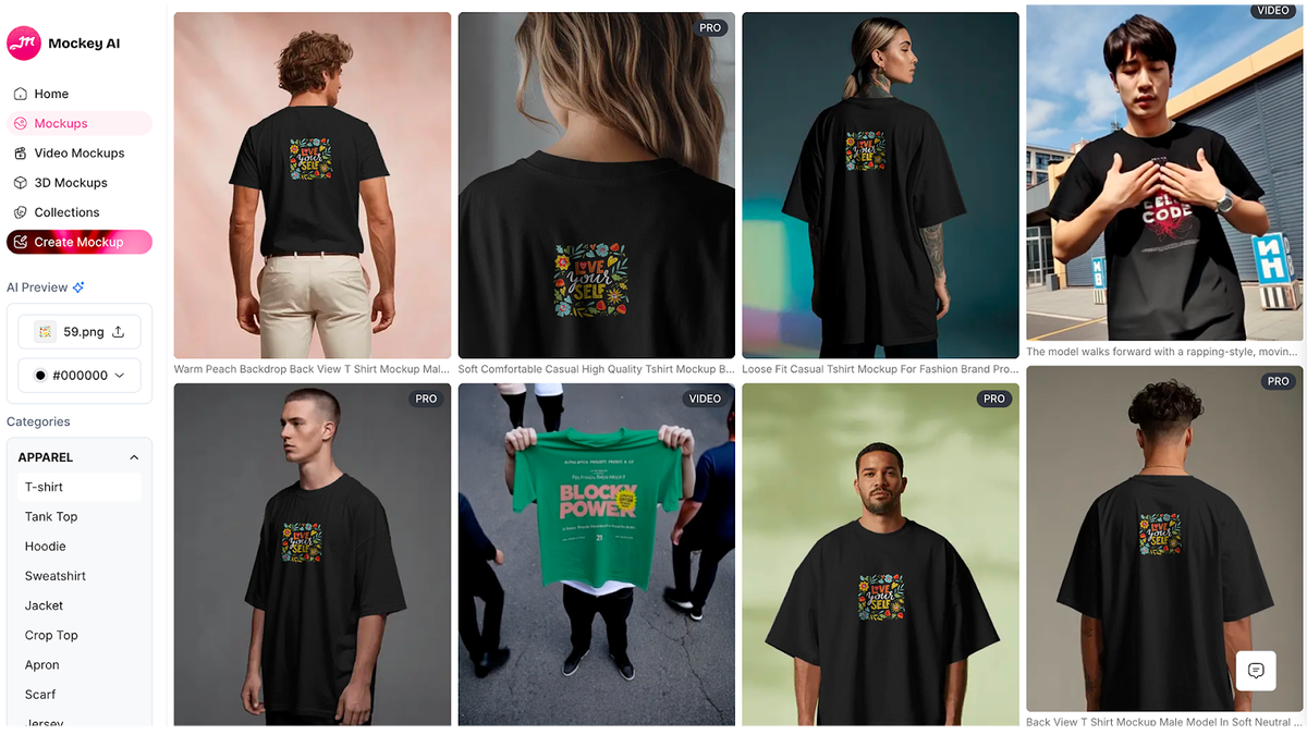 Mockey AI mockup generator — generated 3D product visuals