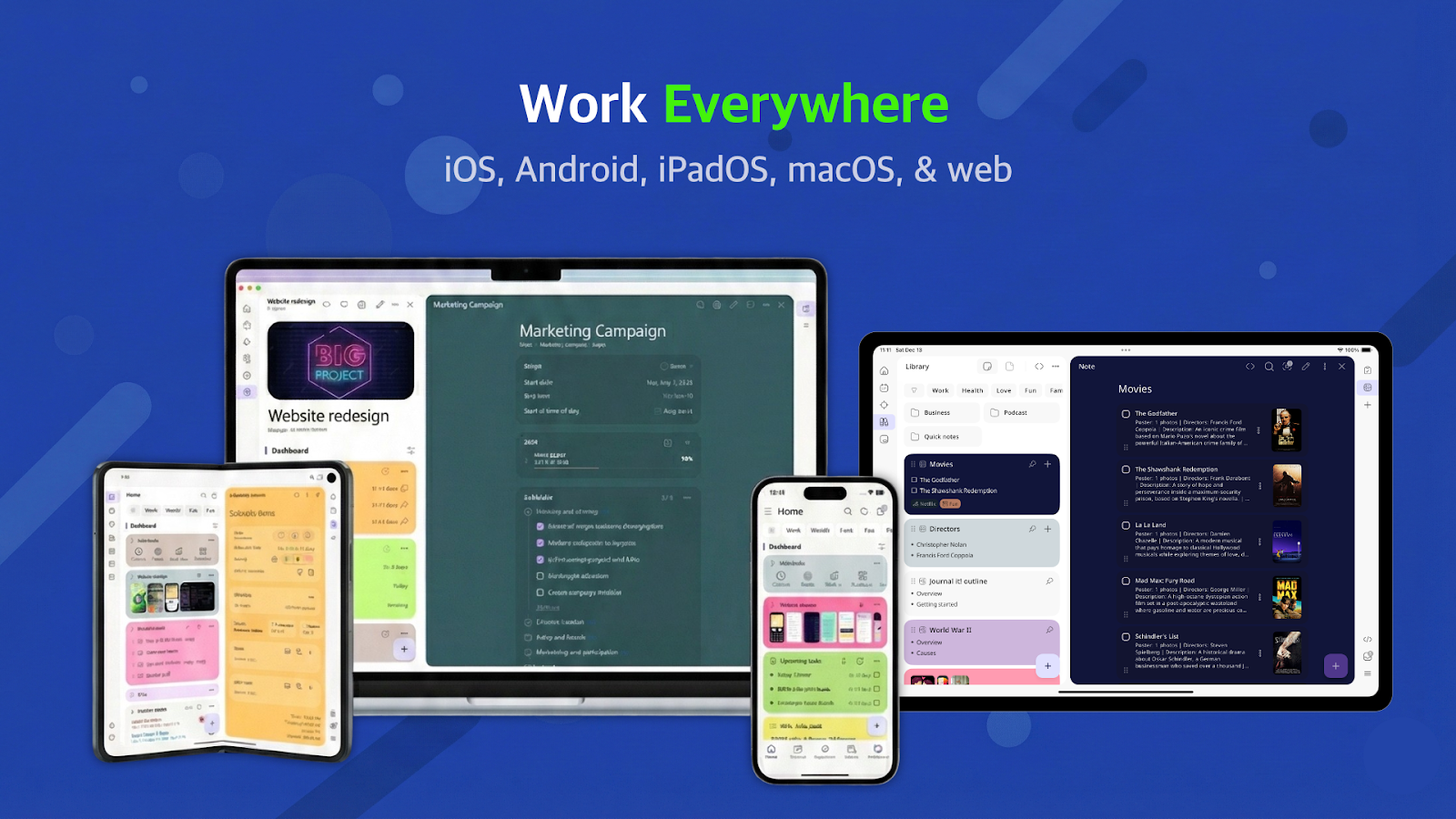 Cross-platform productivity app