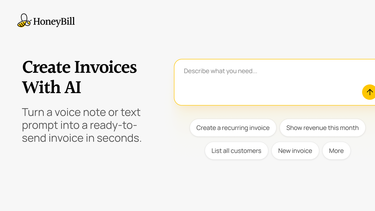 Whip up branded invoices in seconds