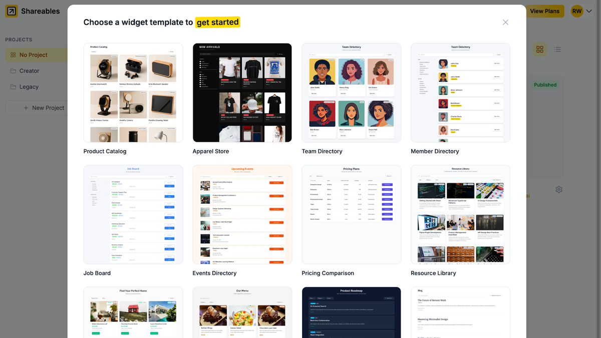 Whip up widgets with templates