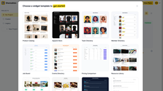 Widget template selection thumbnail