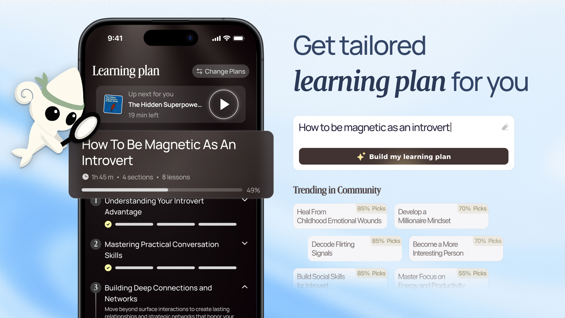 Tailored learning plans