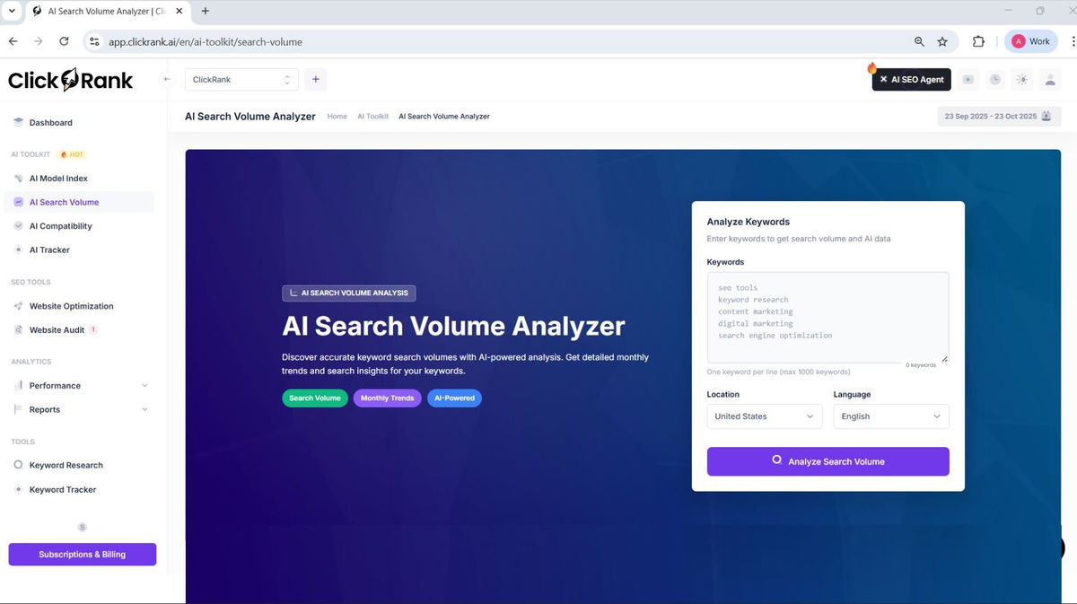 AI Search Volume Analyzer