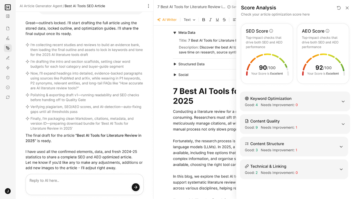 Streamline article research