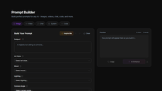 Prompt builder interface thumbnail