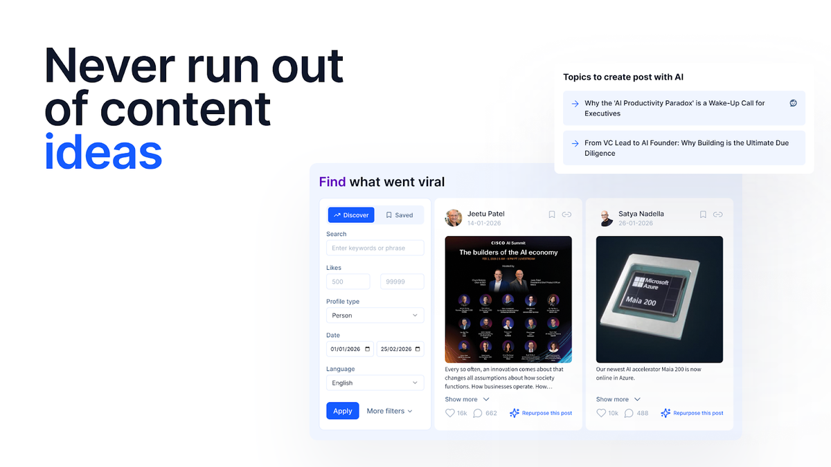 Never run out of content ideas