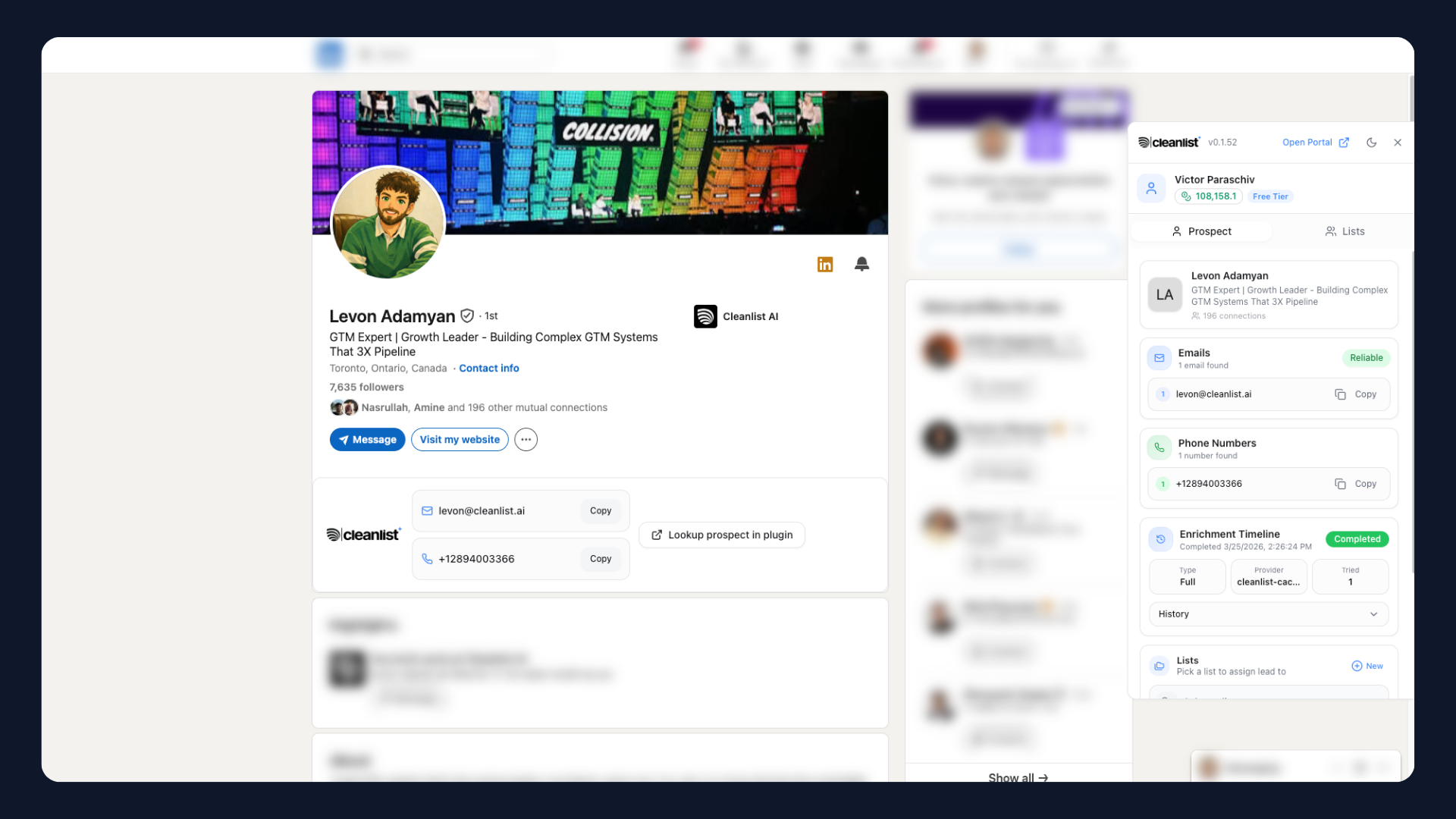 LinkedIn enrichment