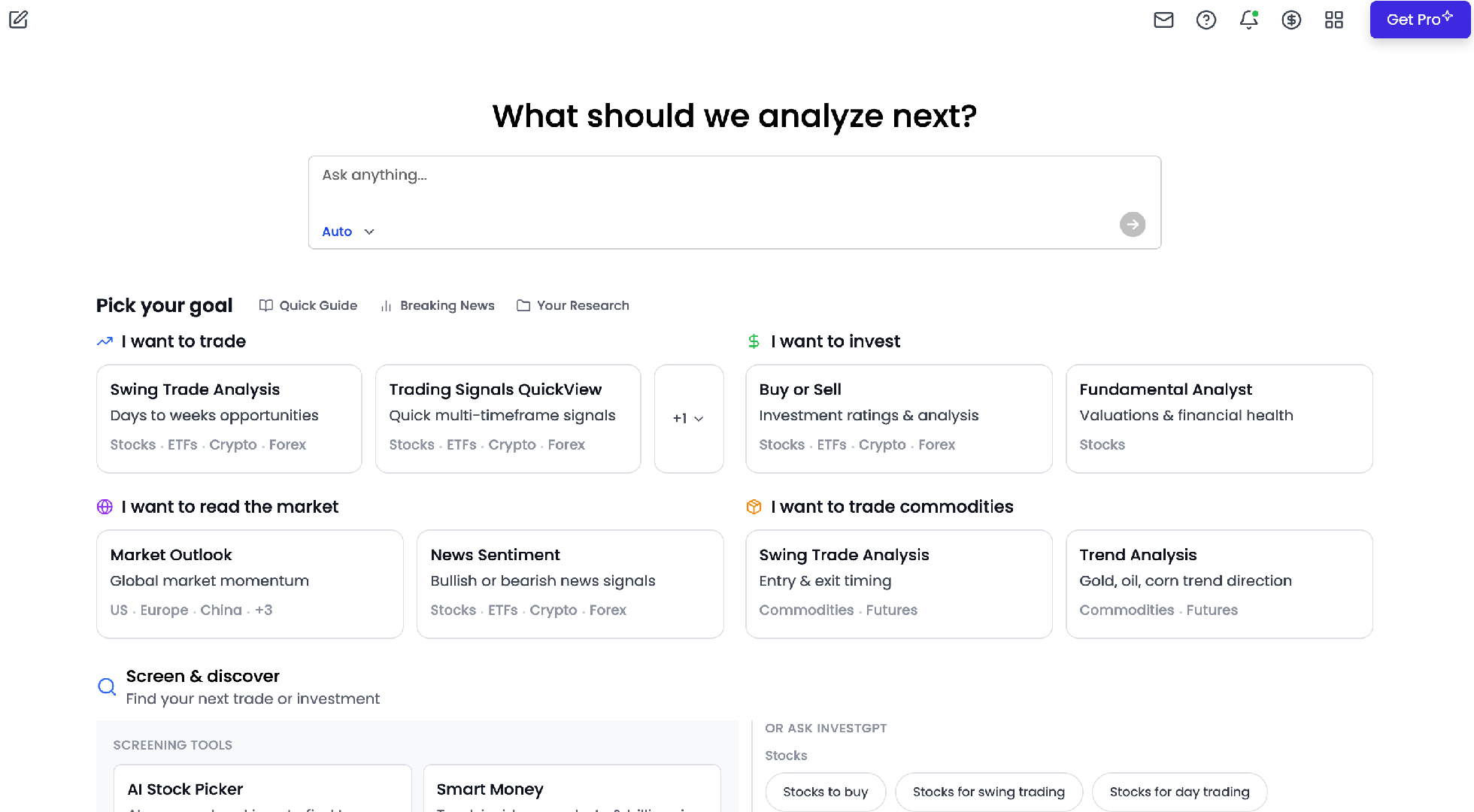 InvestGPT interface