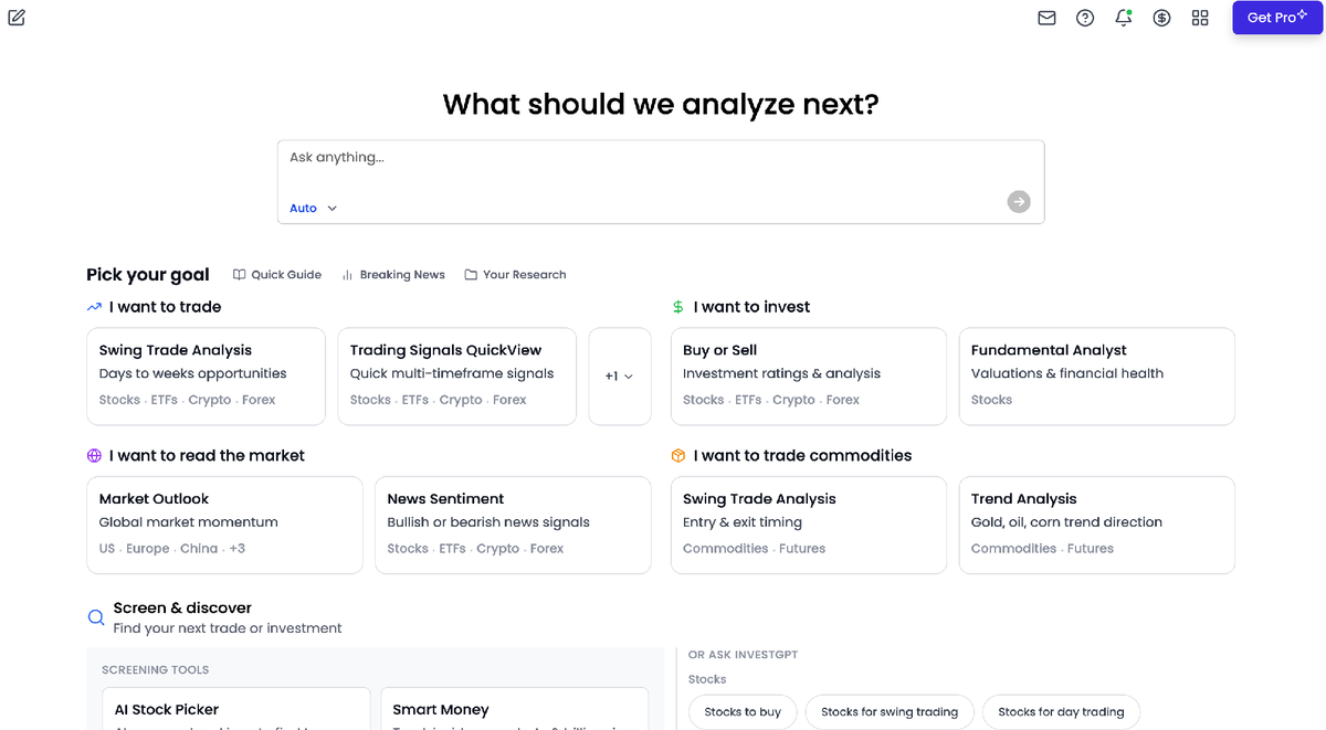 InvestGPT interface