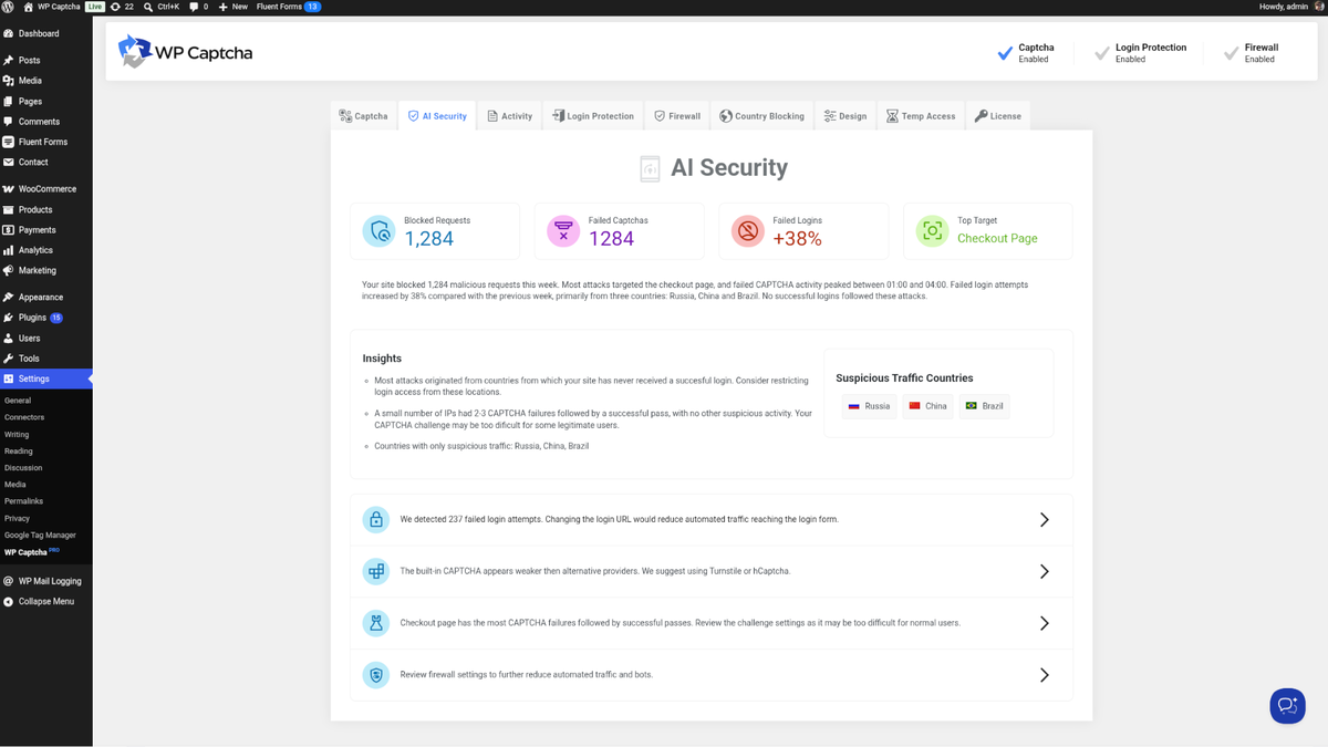 AI-powered security insights and recommendations