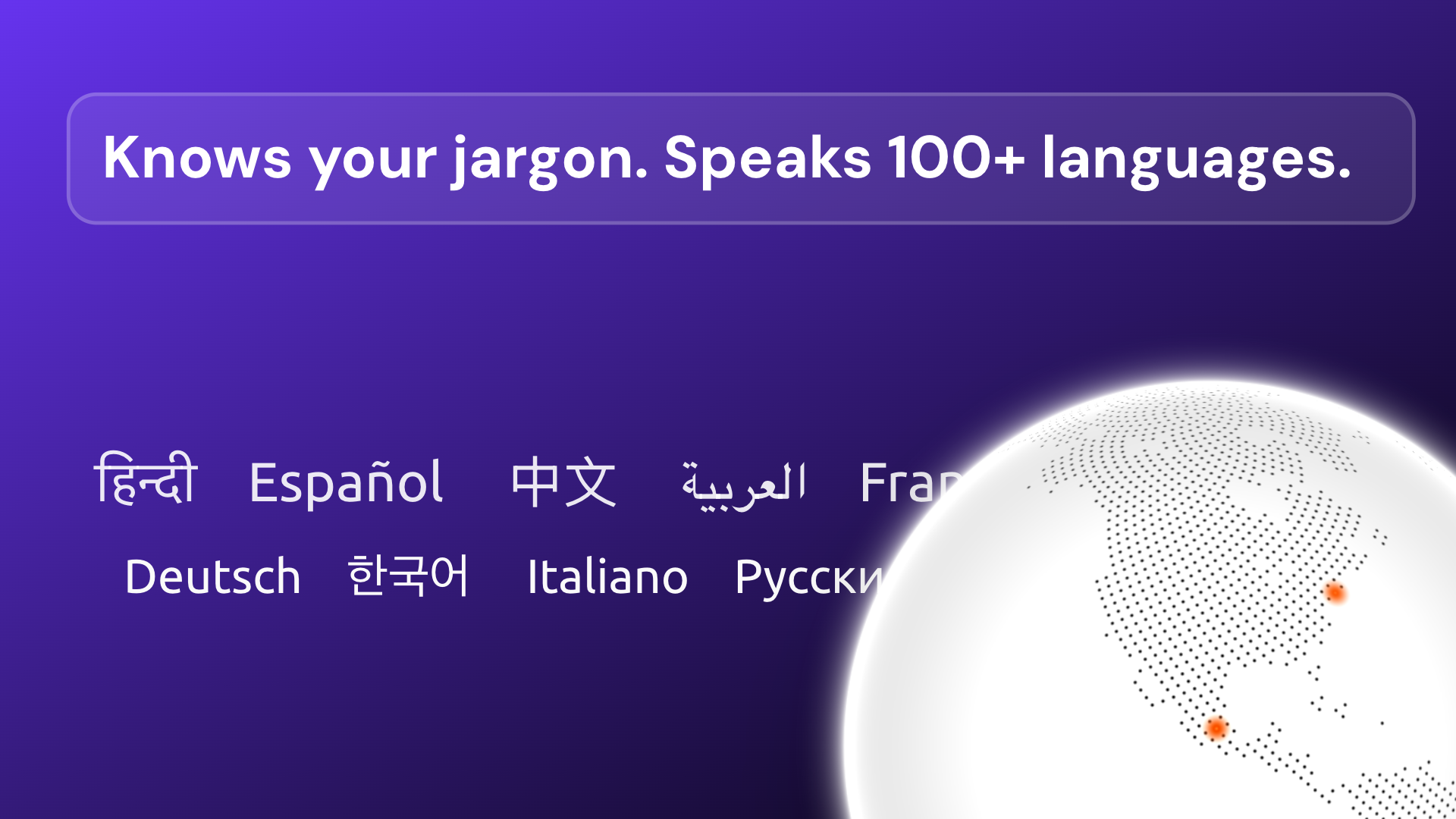Language support for 100+ languages