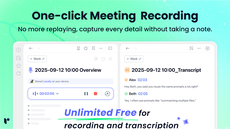 Meeting recording and transcription thumbnail